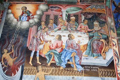 Paintings by Zahari Zograf on the Outer Walls of the Rila Monastery by Unknown